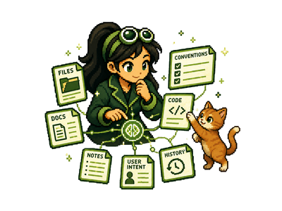 Files, code, decisions, and history connected as reusable software context